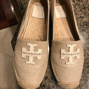 Tory Burch Beige Espadrilles. Size 8.